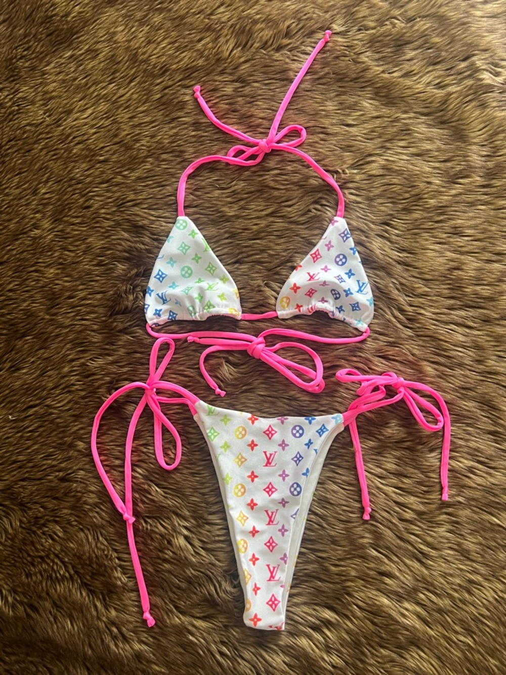 Rainbow Monogram Bikini - New (w/o tags) & never worn